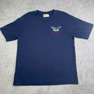 Agtawh All Good Things Are Welcome Here T Shirt Mens Large Navy Blue Graphic